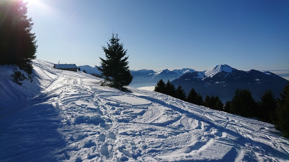 © Ski-touring: Uphill climb to Pertuiset - Praz de Lys Sommand Tourisme