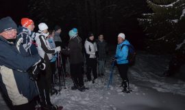 Snowshoe hike and fondue in a mountain chalet