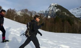 Afghan walk in snowshoes