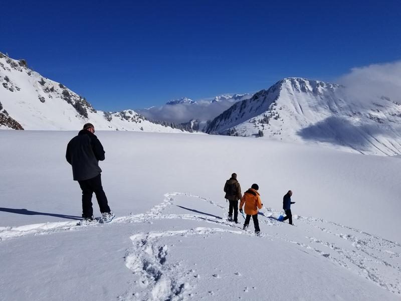 © Avalanche risk management training on snowshoes and DVA search. Level 1_Samoëns - Pauline Pretet