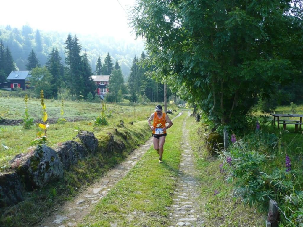 Praz de Lys up the stone path