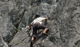 Jourdy climbing rock