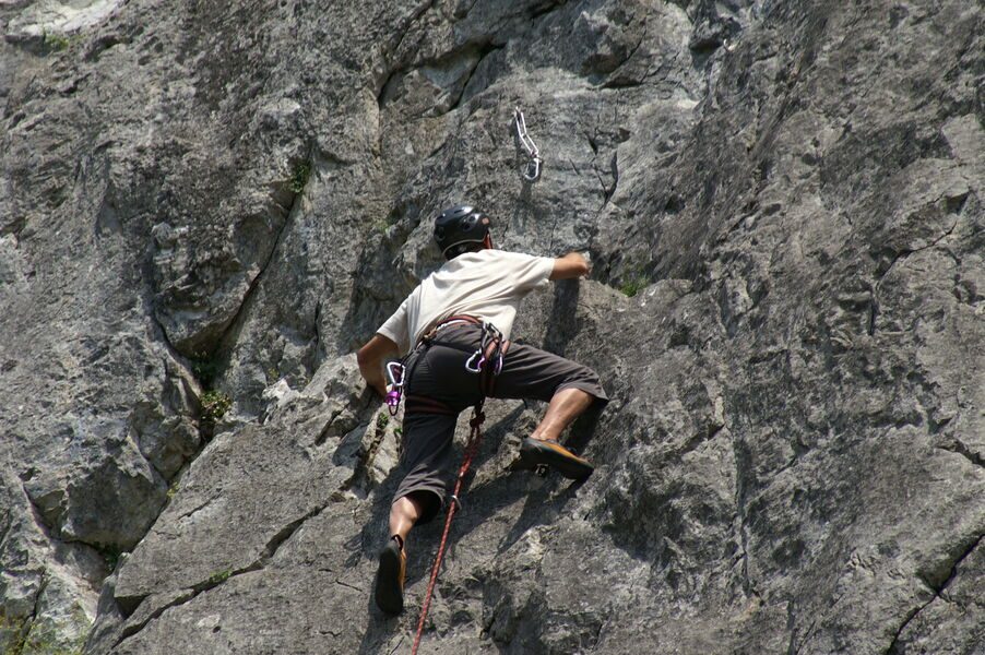 Jourdy climbing rock