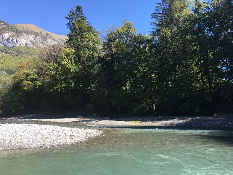 Fishing on the river Giffre