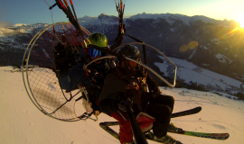 Baptism of the air in a paramotor